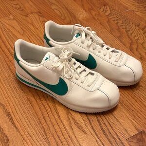 Nike Cortez Men's Sneakers in White and Green